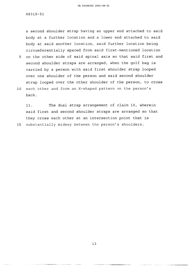 Document de brevet canadien 2184332. Poursuite-Amendment 20010831. Image 2 de 2