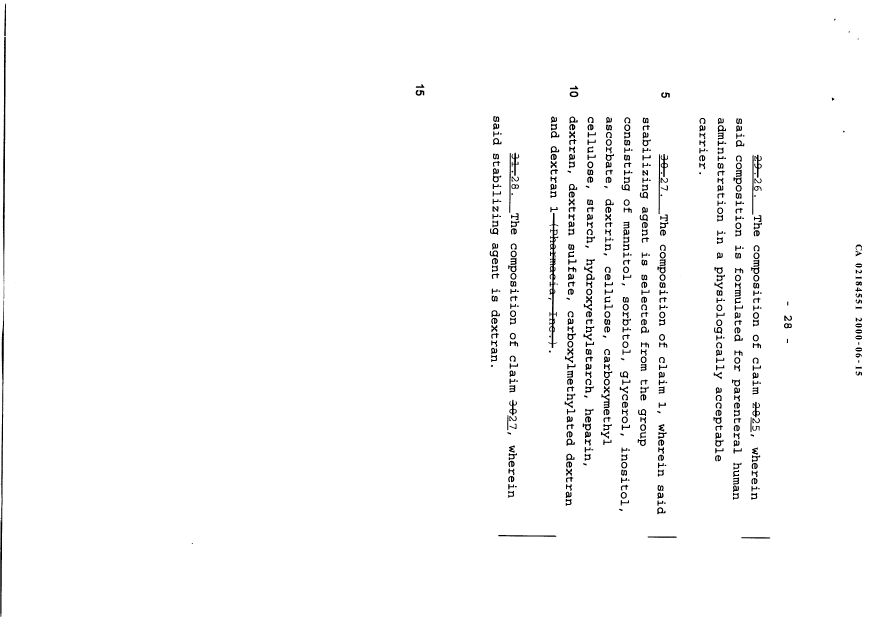 Canadian Patent Document 2184551. Prosecution-Amendment 20000615. Image 15 of 15