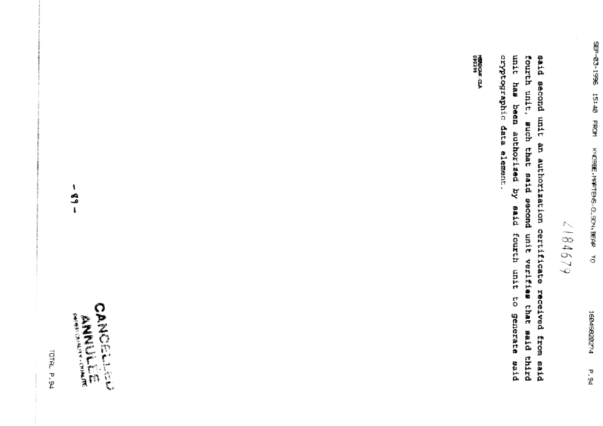 Canadian Patent Document 2184679. Correspondence 19960930. Image 93 of 93