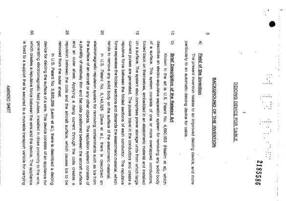Document de brevet canadien 2185586. Description 19941222. Image 1 de 5
