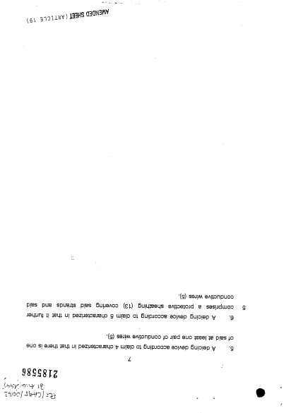 Document de brevet canadien 2185586. Revendications 19941222. Image 2 de 2