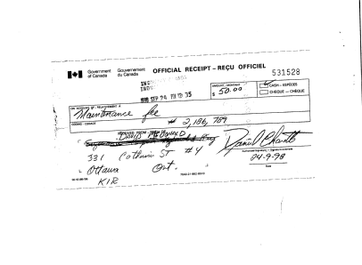 Canadian Patent Document 2186789. Fees 19971224. Image 2 of 2