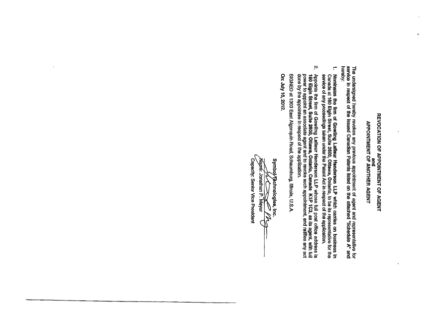 Canadian Patent Document 2186923. Correspondence 20120719. Image 3 of 4
