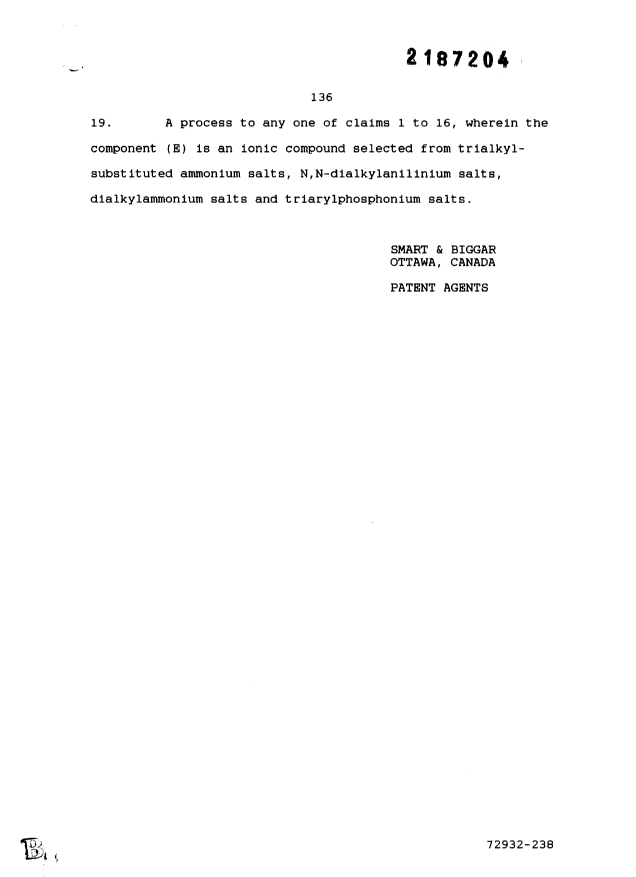 Document de brevet canadien 2187204. Revendications 20010109. Image 10 de 10