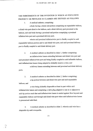 Document de brevet canadien 2187220. Revendications 19990517. Image 1 de 4