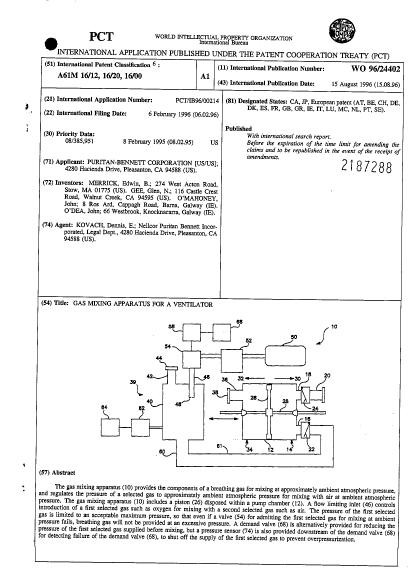 Canadian Patent Document 2187288. Abstract 19960815. Image 1 of 1