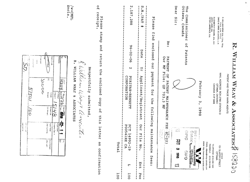 Document de brevet canadien 2187288. Taxes 19980203. Image 1 de 1
