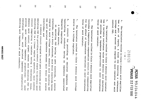 Document de brevet canadien 2188128. Revendications 19951102. Image 2 de 4