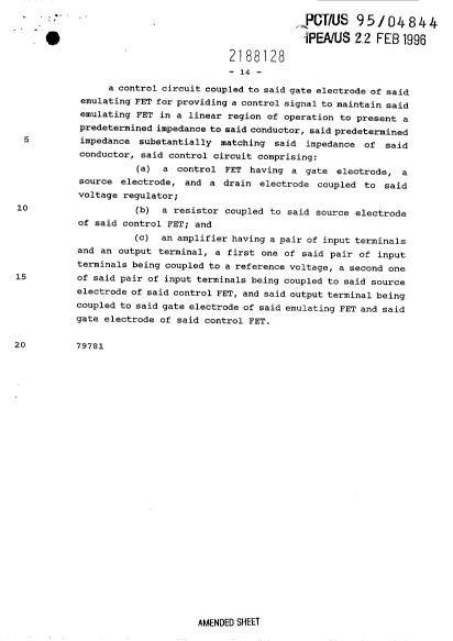 Document de brevet canadien 2188128. Revendications 19970612. Image 4 de 4