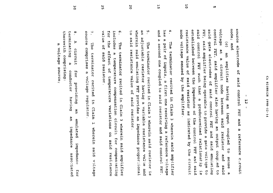 Document de brevet canadien 2188128. Revendications 19981214. Image 2 de 5