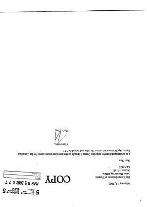 Canadian Patent Document 2189378. Correspondence 20011205. Image 3 of 8