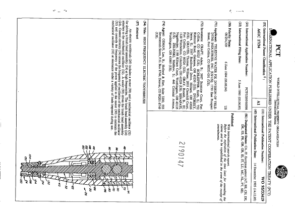 Document de brevet canadien 2190147. Abrégé 19951214. Image 1 de 1