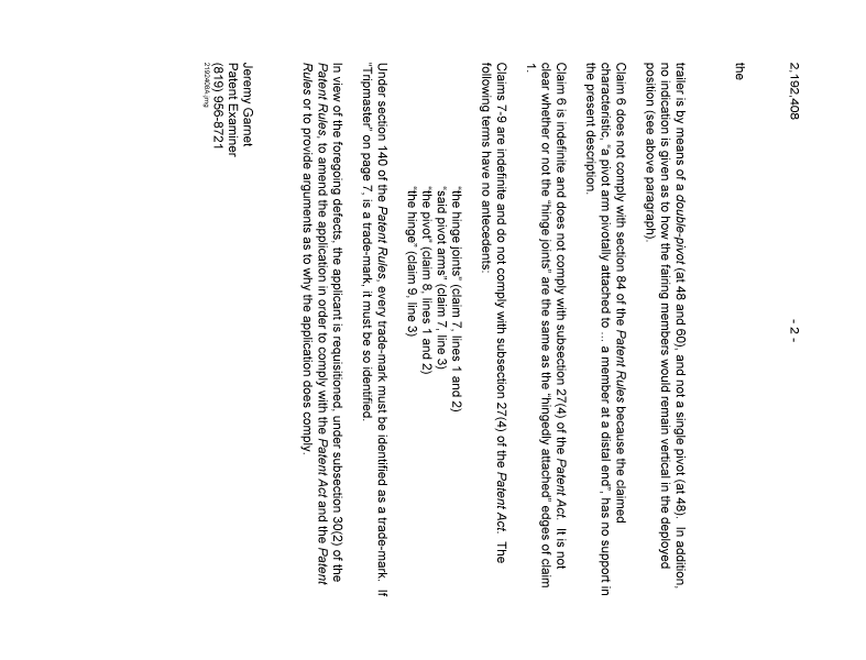Canadian Patent Document 2192408. Prosecution-Amendment 20050830. Image 2 of 2