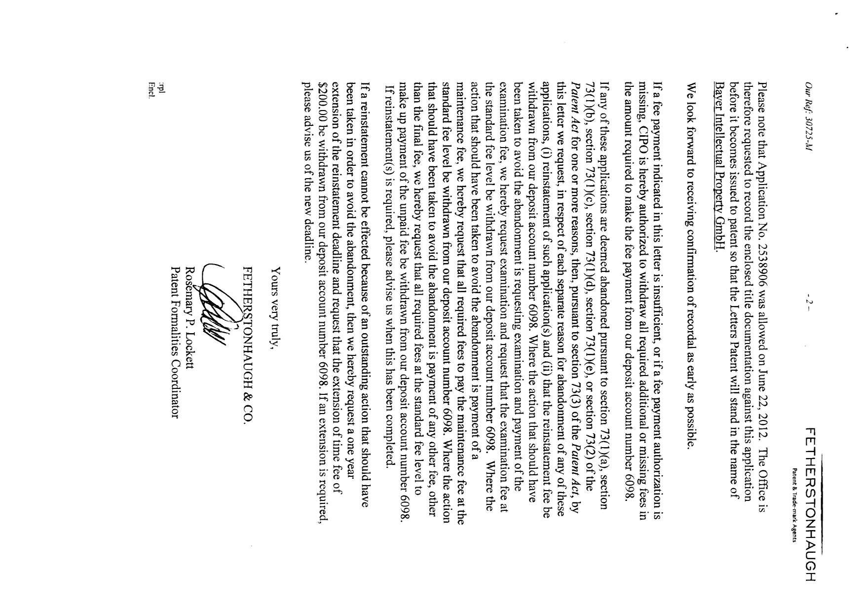 Document de brevet canadien 2192418. Cession 20111219. Image 2 de 272