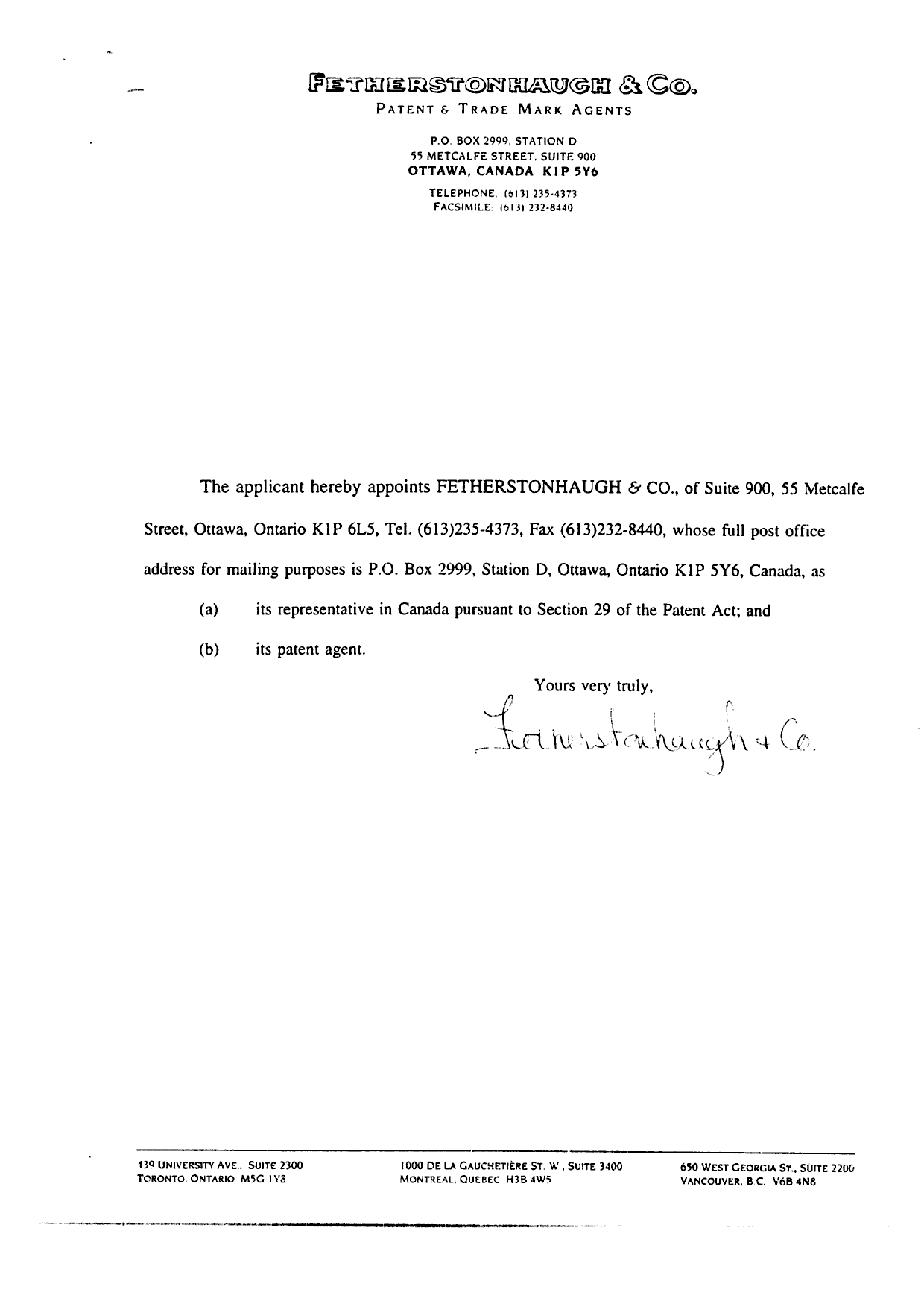 Document de brevet canadien 2192422. Correspondance 19961209. Image 1 de 1