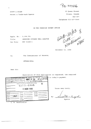 Canadian Patent Document 2192701. Prosecution-Amendment 19981113. Image 1 of 1
