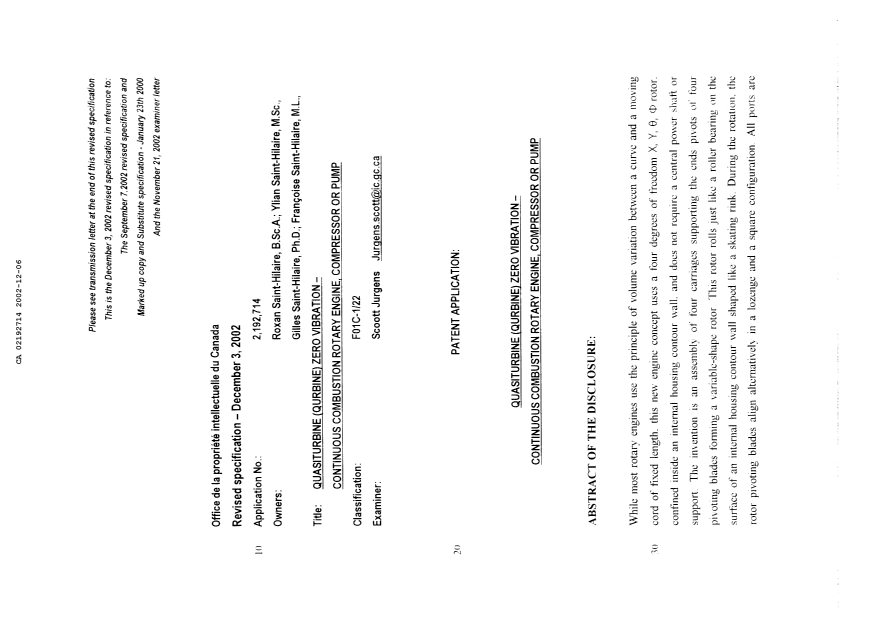 Document de brevet canadien 2192714. Poursuite-Amendment 20011206. Image 2 de 18