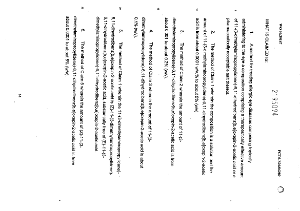 Document de brevet canadien 2195094. Revendications 19961213. Image 1 de 4