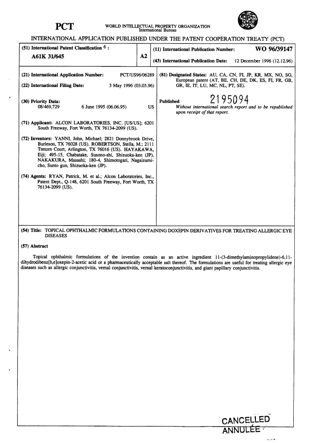 Canadian Patent Document 2195094. PCT 19961214. Image 7 of 8