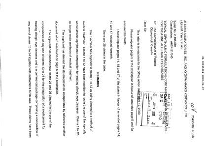 Canadian Patent Document 2195094. Prosecution-Amendment 20000607. Image 1 of 7