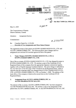 Document de brevet canadien 2195094. Cession 20090521. Image 1 de 48