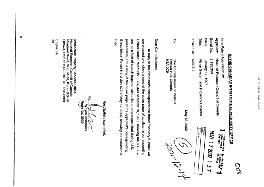Document de brevet canadien 2195359. Poursuite-Amendment 20020517. Image 1 de 1