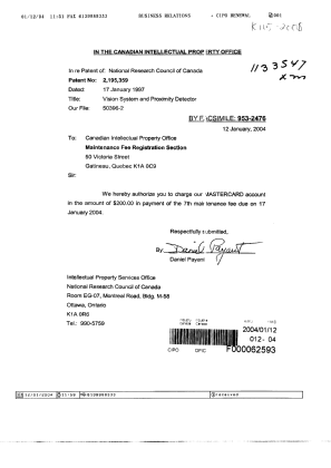 Document de brevet canadien 2195359. Taxes 20031212. Image 1 de 1