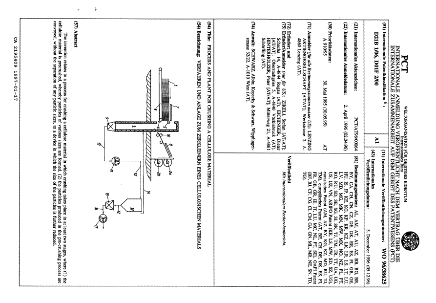 Canadian Patent Document 2195409. International Preliminary Examination Report 19970117. Image 1 of 17