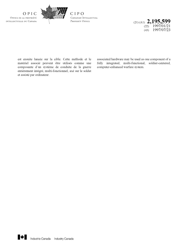 Document de brevet canadien 2195599. Page couverture 19980807. Image 2 de 2