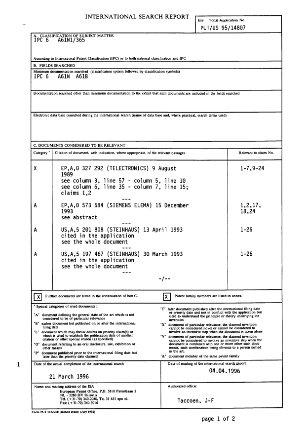 Document de brevet canadien 2196884. PCT 19970205. Image 1 de 17