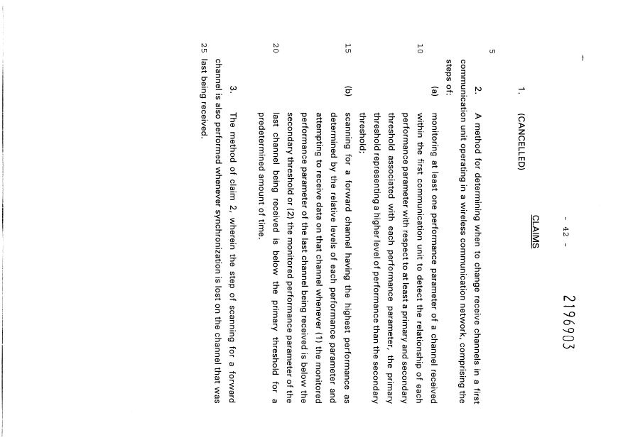 Document de brevet canadien 2196903. Revendications 19990407. Image 1 de 15