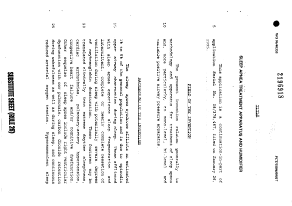 Document de brevet canadien 2196918. Description 19951219. Image 1 de 29