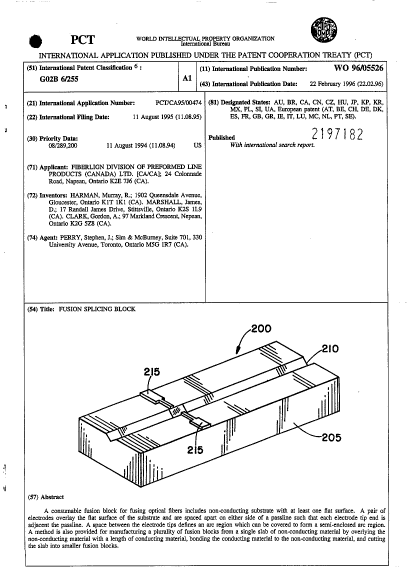 Canadian Patent Document 2197182. Abstract 19960222. Image 1 of 1