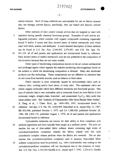 Document de brevet canadien 2197442. Description 19960222. Image 2 de 34