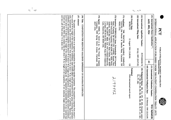 Document de brevet canadien 2197442. Abrégé 20010611. Image 1 de 1