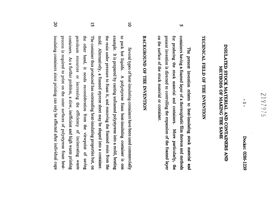 Canadian Patent Document 2197976. Description 19970521. Image 1 of 17