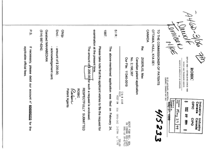 Canadian Patent Document 2198387. Prosecution-Amendment 19990527. Image 1 of 1