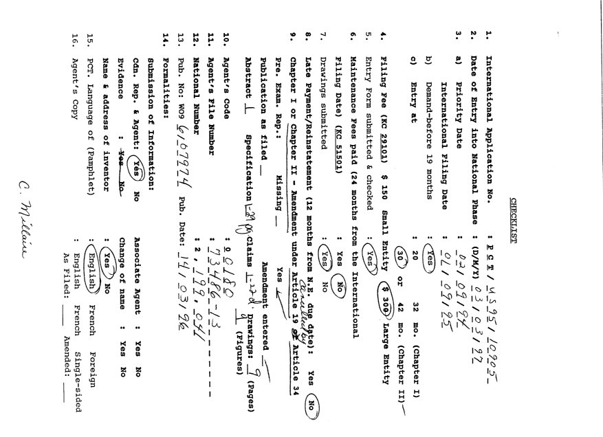 Document de brevet canadien 2199041. PCT 19970303. Image 1 de 15