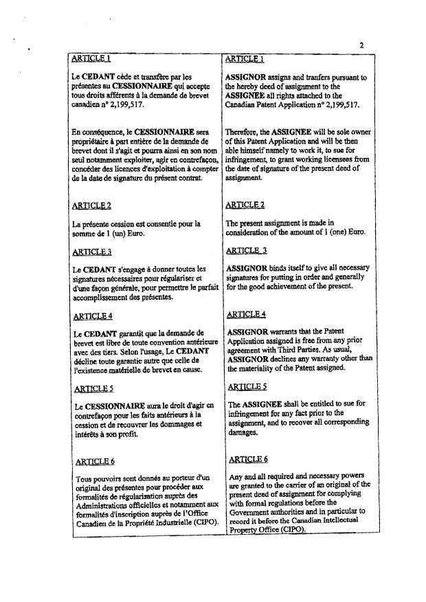 Canadian Patent Document 2199517. Assignment 20070613. Image 3 of 5