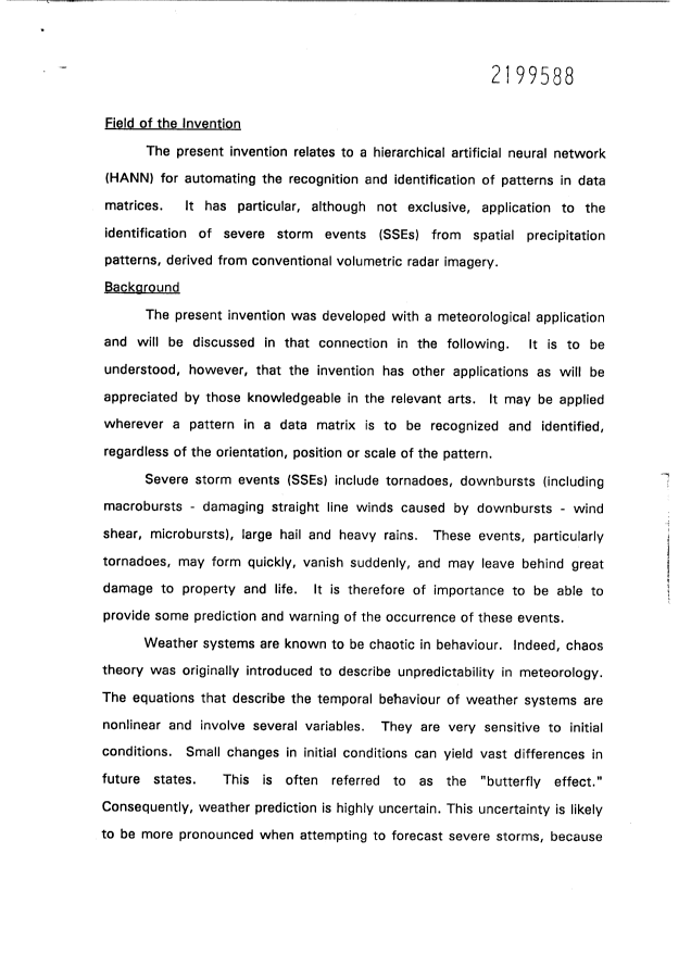Canadian Patent Document 2199588. Description 19970310. Image 1 of 52