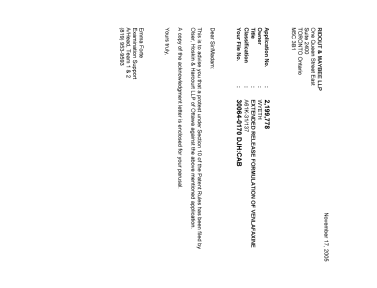 Document de brevet canadien 2199778. Poursuite-Amendment 20041217. Image 1 de 2