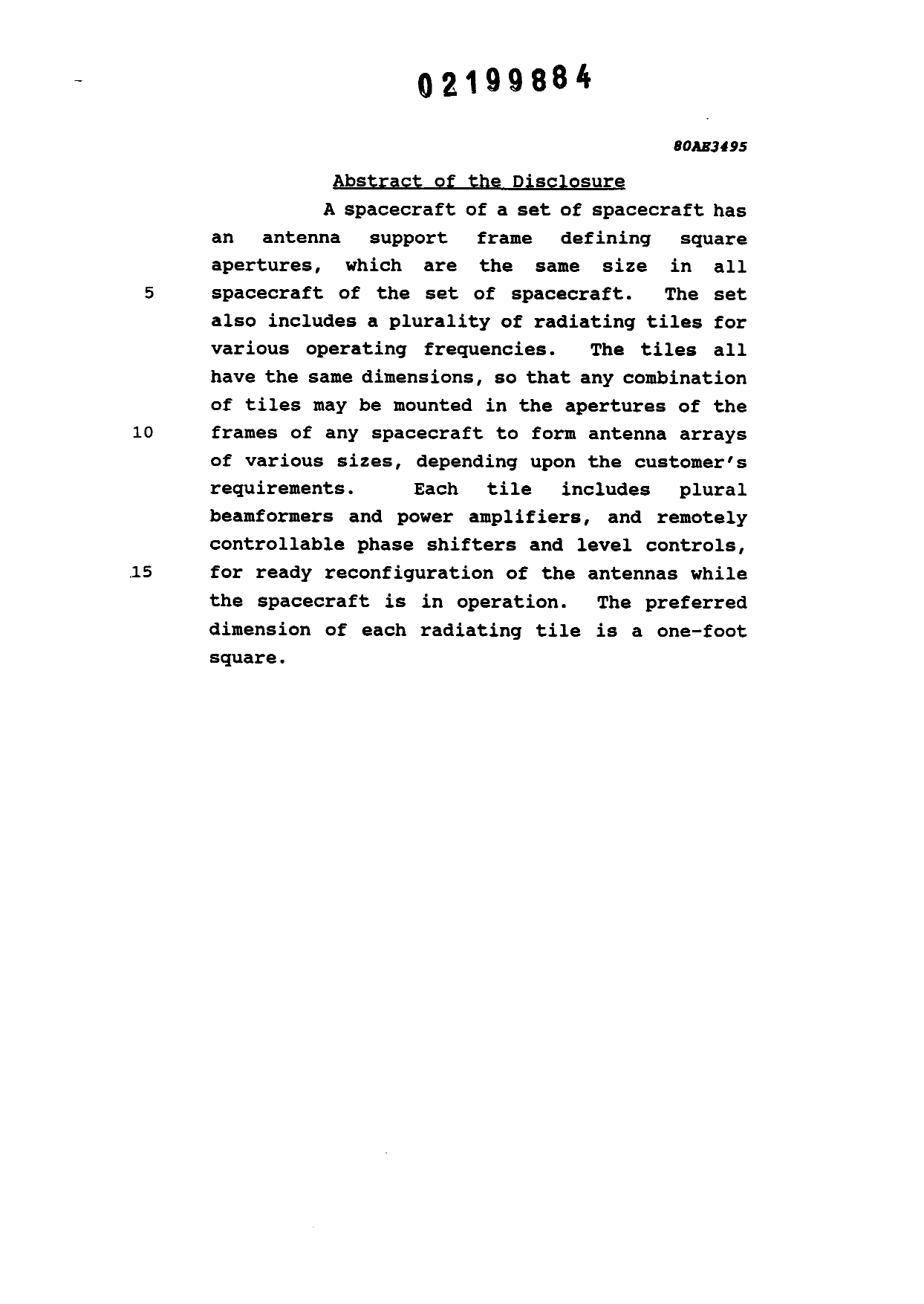Document de brevet canadien 2199884. Abrégé 19970313. Image 1 de 1