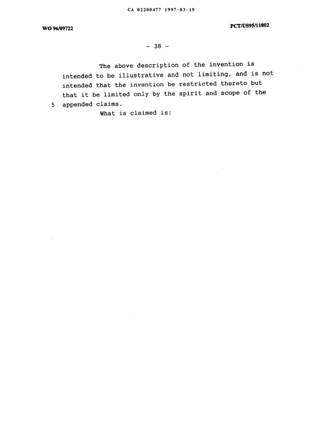 Document de brevet canadien 2200477. Description 19970319. Image 38 de 38