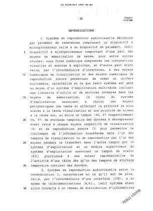 Document de brevet canadien 2201913. Revendications 19970404. Image 1 de 4