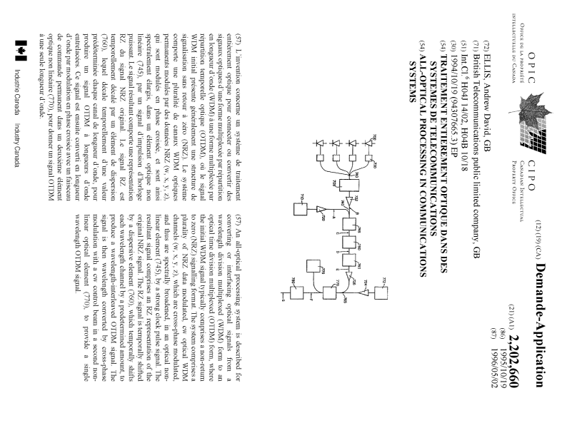 Document de brevet canadien 2202660. Page couverture 19970808. Image 1 de 1
