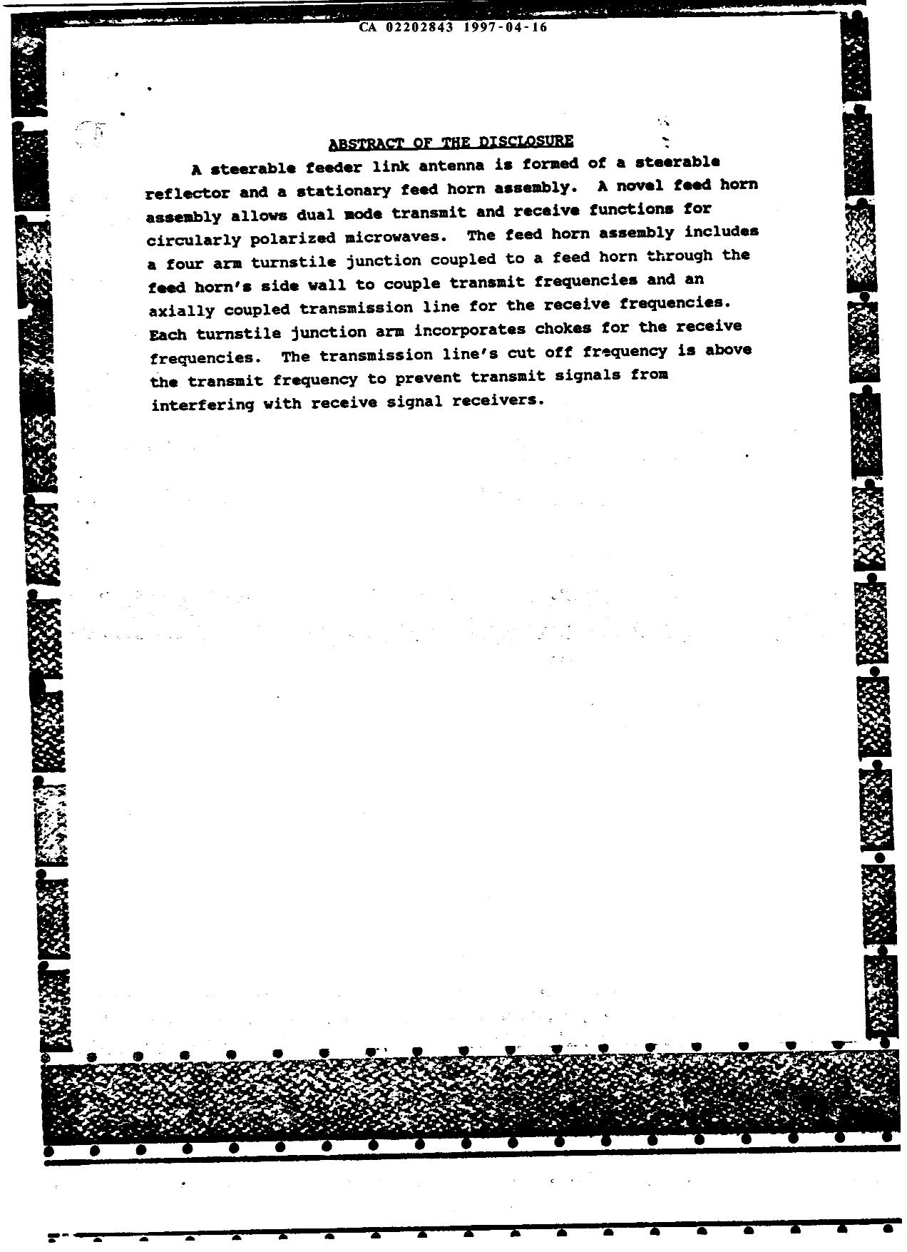 Document de brevet canadien 2202843. Abrégé 19970416. Image 1 de 1
