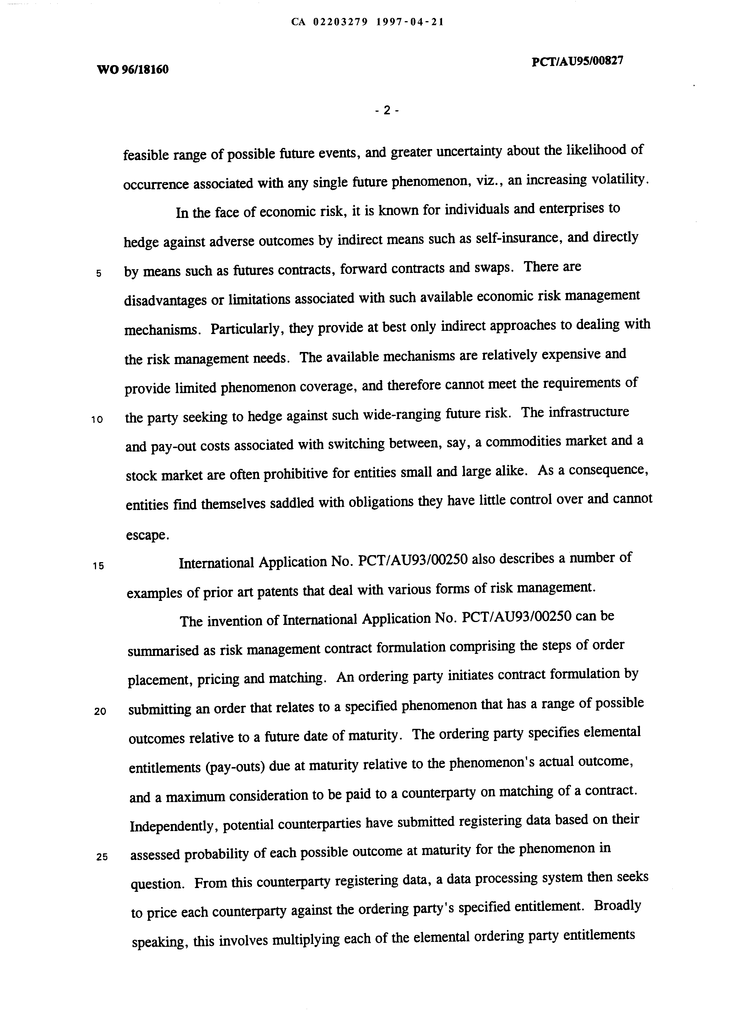 Canadian Patent Document 2203279. Description 20051226. Image 2 of 49