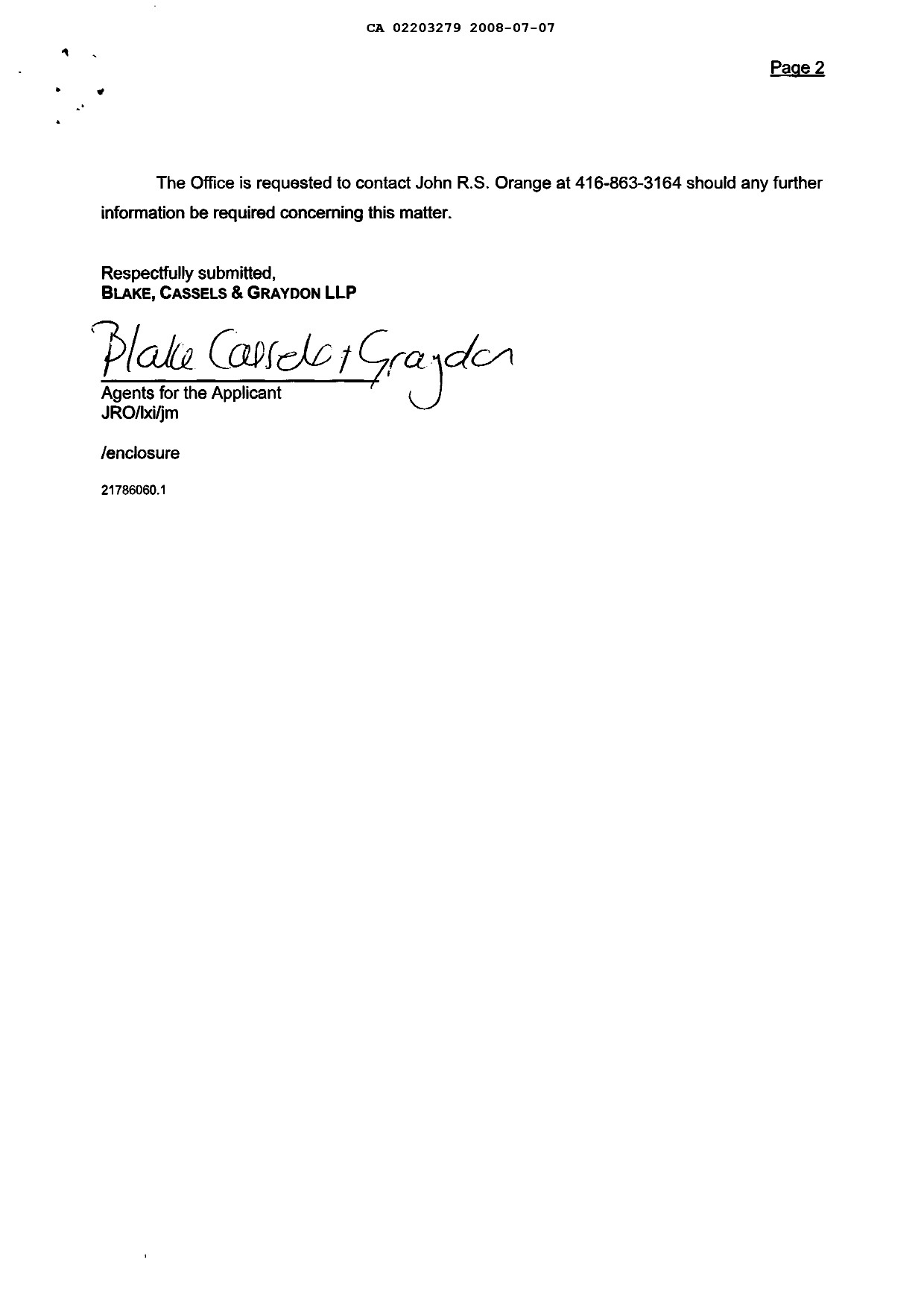 Canadian Patent Document 2203279. Prosecution-Amendment 20071207. Image 16 of 16
