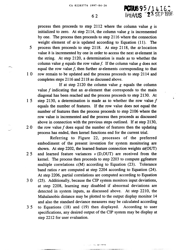 Canadian Patent Document 2203776. Description 19990729. Image 62 of 63