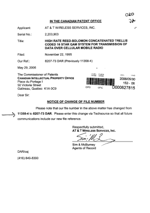 Canadian Patent Document 2203903. Correspondence 20060530. Image 1 of 1
